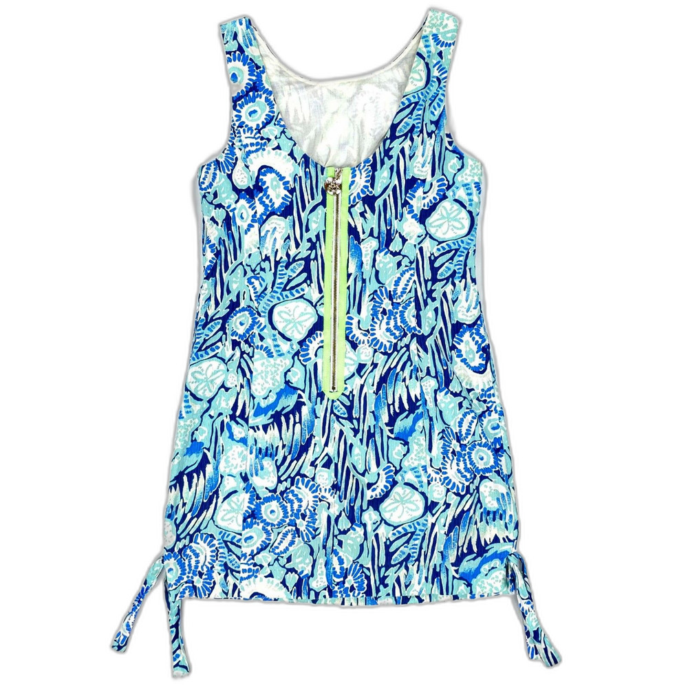 LILLY PULITZER Mila Shift Mini Dress Indigo Sunset 70s Resort Beachy Boho Preppy - Picture 7 of 11